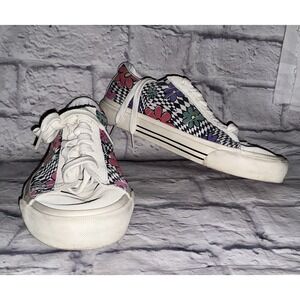 Vans‎ Authentic Checkerboard Floral Printed Sneakers Shoes Men's 6.5 Wms 8.0
